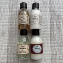 SABON シャワーオイル シルキーボディミルク　シャンプー　50ml×4個のサムネイル