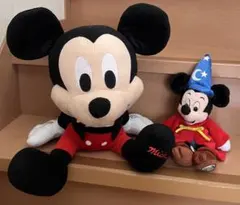 【美品】ミッキーマウス ディズニー ぬいぐるみ 大小2点セット