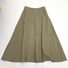 無印良品　リネンフレアスカート　M ベージュ