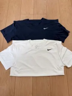 【お得なセット割】NIKE Tシャツ ネイビー ホワイト　L