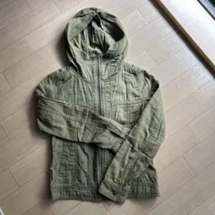 オリーブグリーン フード付きミリタリージャケット