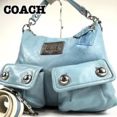 COACH one shoulder bag y2k leather poppy