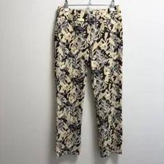 ヒロココシノ 総柄 レギンスパンツ ベージュ系 サイズ38 Mサイズ 花柄のサムネイル