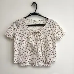 apres jour 花柄 ワッフル素材 半袖 アンサンブルトップスのサムネイル