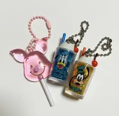 ディズニー　カラフルキャンディチャーム　レトログラスミニチュアチャーム
