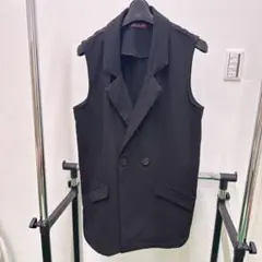 ブラックノースリーブダブルボタンベストのサムネイル