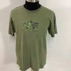 7.9◎K058P◎アルファインダストリーズ◎Tシャツ◎カーキ◎ロゴのサムネイル