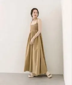 mystic ニット切替キャミワンピース