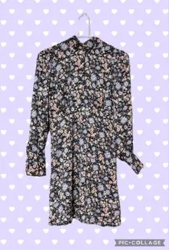 【タグ付き】H&M　花柄　バックオープン　ワンピース　サイズ38