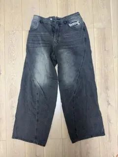 SEQUENZ ワイドレッグデニム M ダークグレー