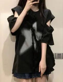 SHEIN アメリカンストリートTシャツ