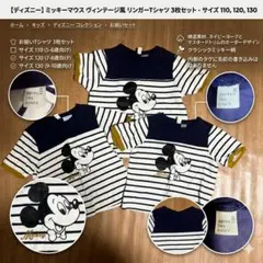 【ディズニー】ミッキーマウス 3枚セット（サイズ110/120/130）