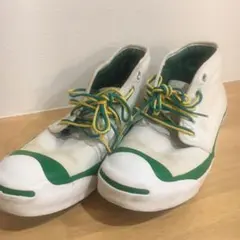 【希少カラー】コンバース ジャックパーセル ミッドカット ホワイト×グリーン