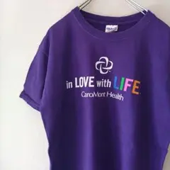 ギルダン　GILDAN　Tシャツ love with life パープル