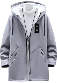 [EASTEMPO] コート メンズ ロング ジャケット 裏ボア フード付き