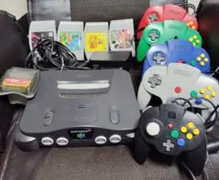 【動作未確認】Nintendo64本体 + コントローラーx5 + カセットx4