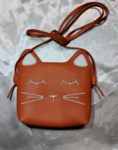 猫顔 デザイン　 ポシェット 　ポーチ