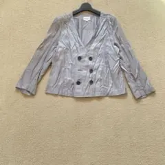 ROPE PICNIC ノーカラー ジャケット サテン 光沢感