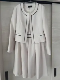 アッドルージュ　ワンピースセットアップ　セレモニースーツ　ノーカラー