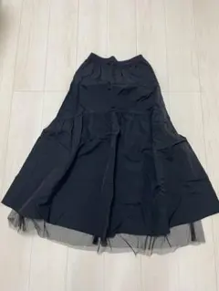 ブラック フレアスカート Mサイズ リバーシブルのサムネイル
