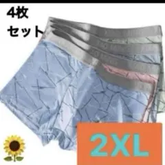 2XL 4枚セット ボクサーパンツ ブリーフ メンズ紳士 男性 下着肌着 前閉じ