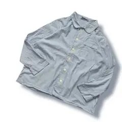 ユーロ古着　LANDS'END　パジャマシャツ　ストライプ柄　ヴィンテージ　XL