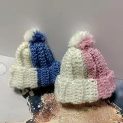 【訳あり特価】色味注意！ぬい服　ニット帽子　ぱぺ服　2個550円