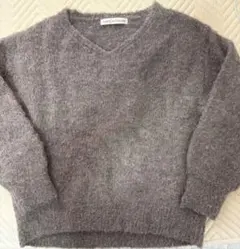 nano universe グレー Vネック ニット