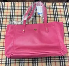 ブルーレーベルクレストブリッジ　ピンクトートバッグ 未使用 牛革