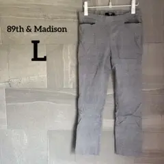 89th & Madison 【L】ドット柄カジュアルパンツ ストレッチボトムス