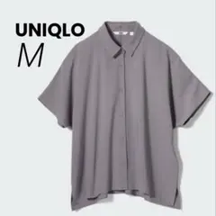 UNIQLO ユニクロ レーヨンブラウス グレー M