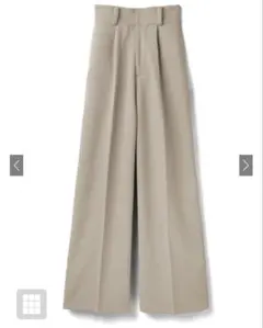 GRL センタープレスワイドタックロングパンツ