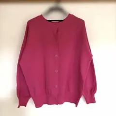 Discoat ピンク 長袖カーディガン F 2way フリーサイズ