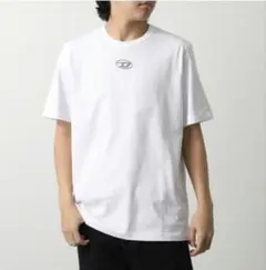 DIESEL メンズTシャツ ロゴ オーバルD Mサイズ