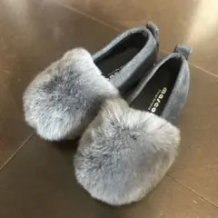 グレー ファーローファー 13センチ14センチ15センチ