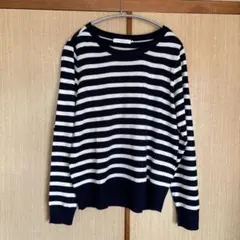 春ニット　chocol raffine robe ボーダーセーター Lサイズ