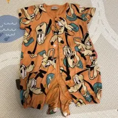 ディズニー グーフィー柄ロンパース 80 バースデイ