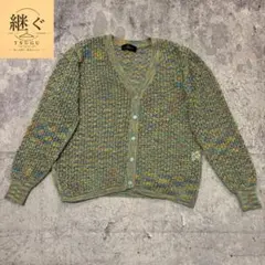 vintage 00s Créer ニットカーディガン マルチカラー 長袖　M
