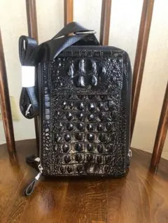 BOLINI MILANO ボリーニ クロコダイル ショルダーバッグ ブラック