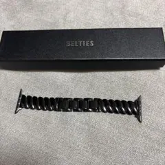 BELTIES 【シルバークラウン】ツイストリンクメタルバンド ブラック