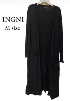 ロングカーディガン M 黒 ブラック