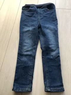 プティマイン　裏起毛デニム　長ズボンジーパン　110