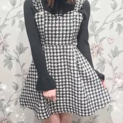 evelyn チェック柄 ジャンスカ