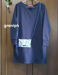 ◇グラニフ◇ワンピース◇ポシェット刺繍◇スウェット◇