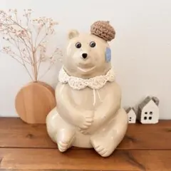 しろくま貯金箱 つけ襟 ベレー帽 2点セット パープル3レース - メルカリ