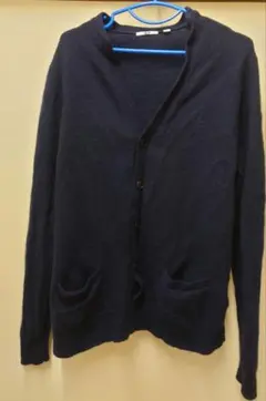 【ユニクロ】UNIQLO ラムブレンド Vネックカーディガン(長袖) XL
