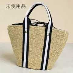 COOCO クーコ　ストライプテープ ハンドルバッグ かごバッグ カゴ
