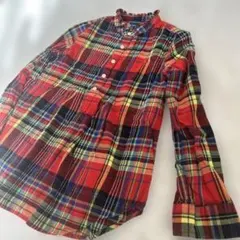 ラルフローレン　＊チェック柄とフリルが可愛いシャツ＊　130サイズ