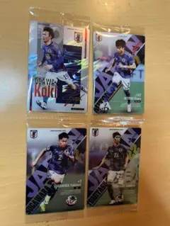ツインウエハース　サッカー日本代表　カード4枚