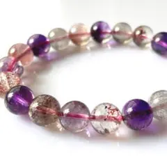 スーパーセブン(ミックスカラー)9mm 高品質4A 天然石ブレスレット